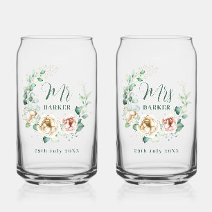 Mariés Personnalisés M & Mme Floral