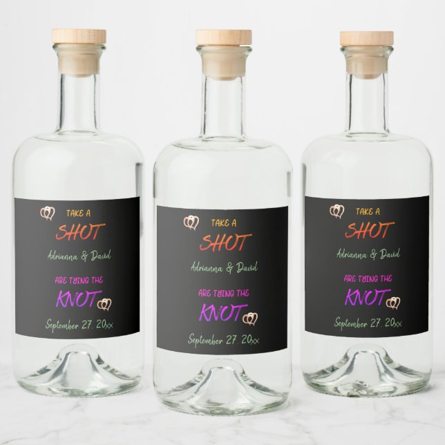 Mariés qui se disent Oui Étiquette de Liquor Perso (Bouteilles)
