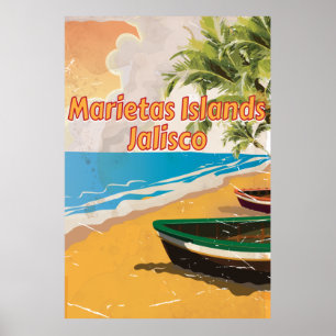Marietas Islands, Jalisco affiche de voyage vintag