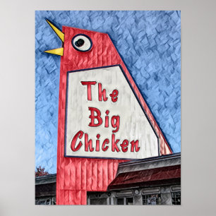 Marietta Georgia Big Chicken Restaurant Malerei Poster