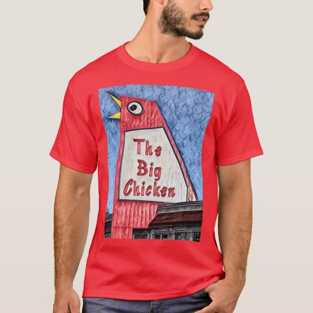Marietta Georgia Big Chicken Restaurant Malerei T-Shirt (Vorderseite)