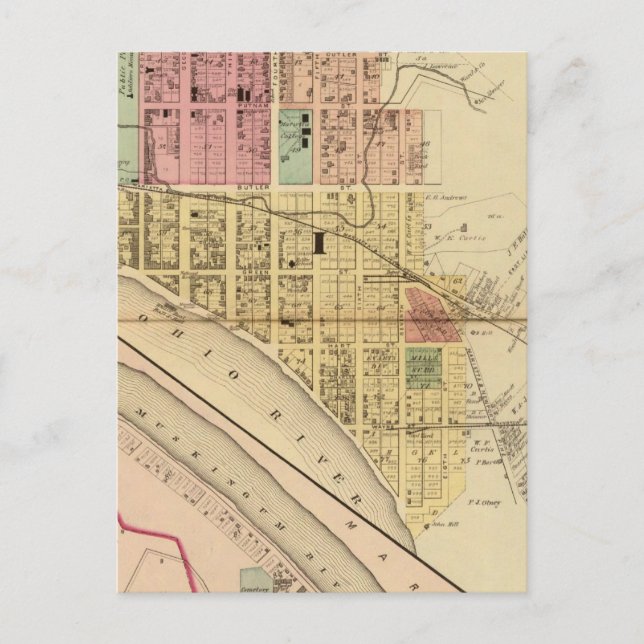 Marietta, Ohio Postkarte (Vorderseite)