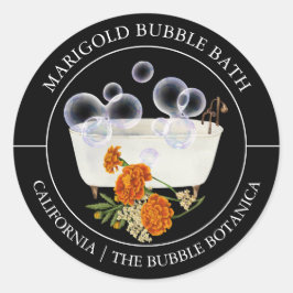 Marigold Bubble Bath-Label Runder Aufkleber