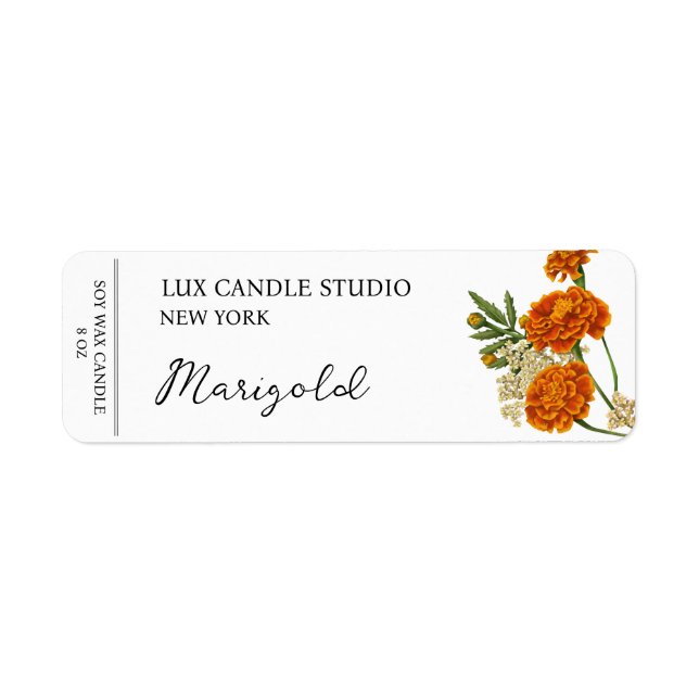 Marigold Candle Label (Vorne)