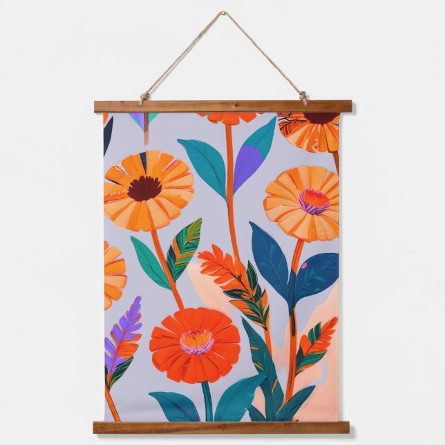 Marigold Celebration Wandteppich Mit Holzrahmen (Vorderseite)