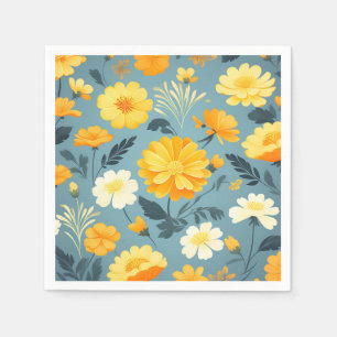Marigold Floral Pattern Serviette