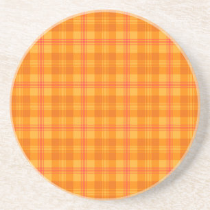 Marigold Medley Orange Tartan Sandstone Coaster Sandstein Untersetzer