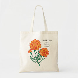 Marigold October Birth Month Blume Bag Tragetasche