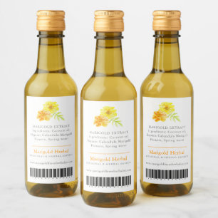Marigold product inhalts and Strichcode label Weinetikett