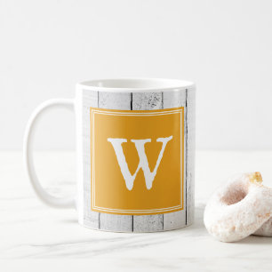 Marigold Rustic Monogram Tasse