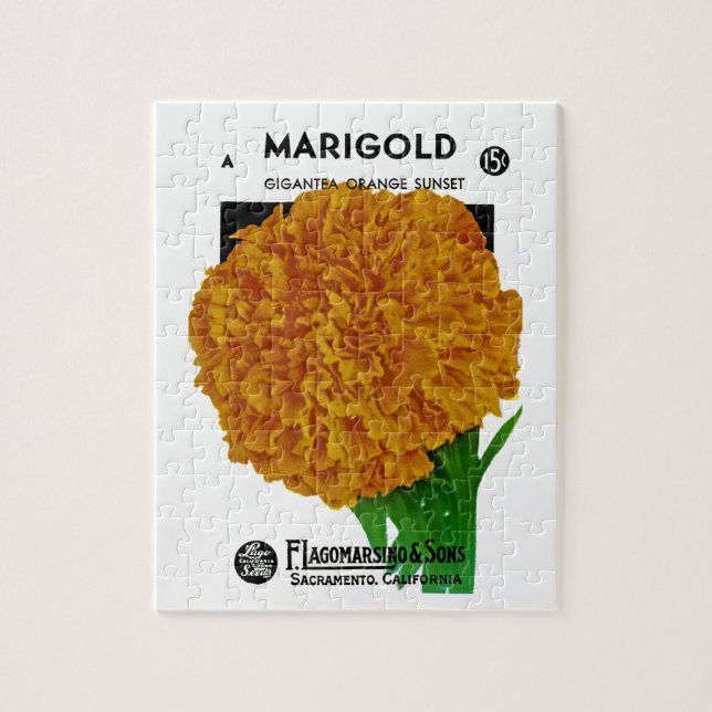 Marigold Vintag Seed Packet (Vertikal)