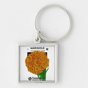 Marigold Vintage-Samenpaket Schlüsselanhänger