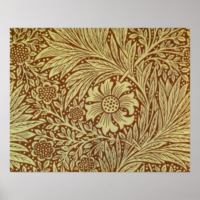 Marigold William Morris Blume Pattern Poster (Vorne)