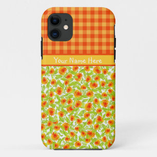 Marigolds et vérifier En vichy iPhone 5/5 Coque