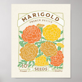 Marigolds Seed Packet Poster