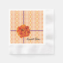Marigolds und Bienenpapier Napkin Serviette