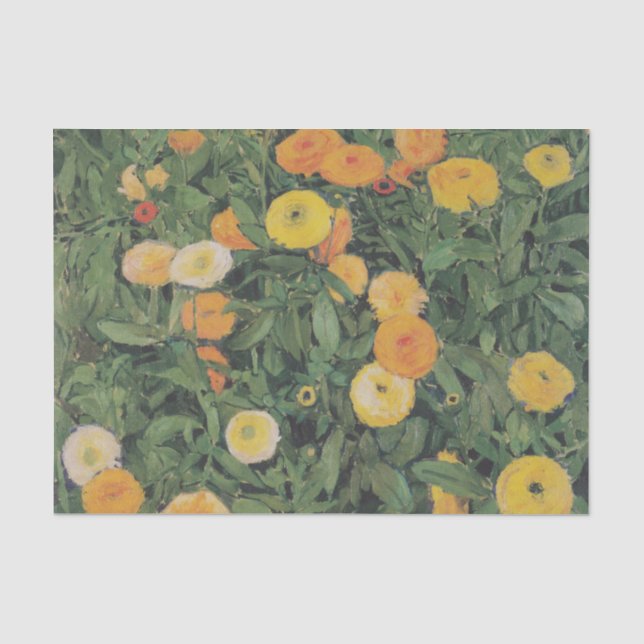 Marigolds von Koloman Moser Seidenpapier (Vorderseite)