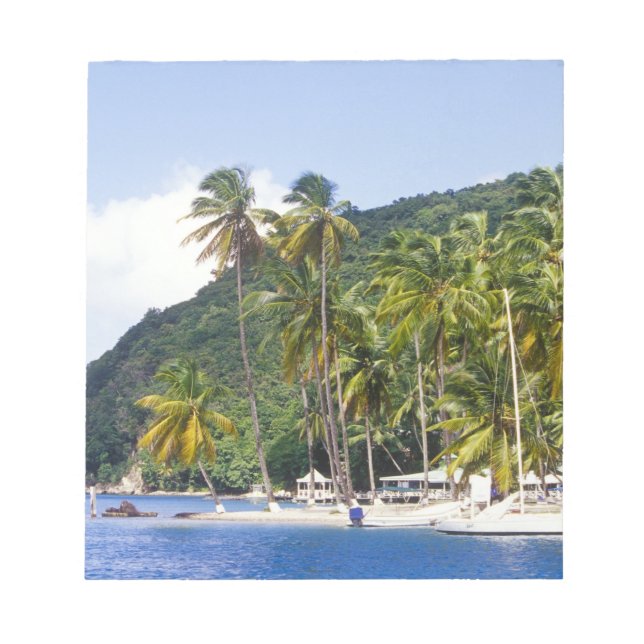 Marigot Bay, St. Lucia, Karibik Notizblock (Vorderseite)