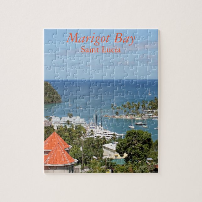 Marigot Bucht-Heilige Lucia-Puzzlespiel (Vertikal)