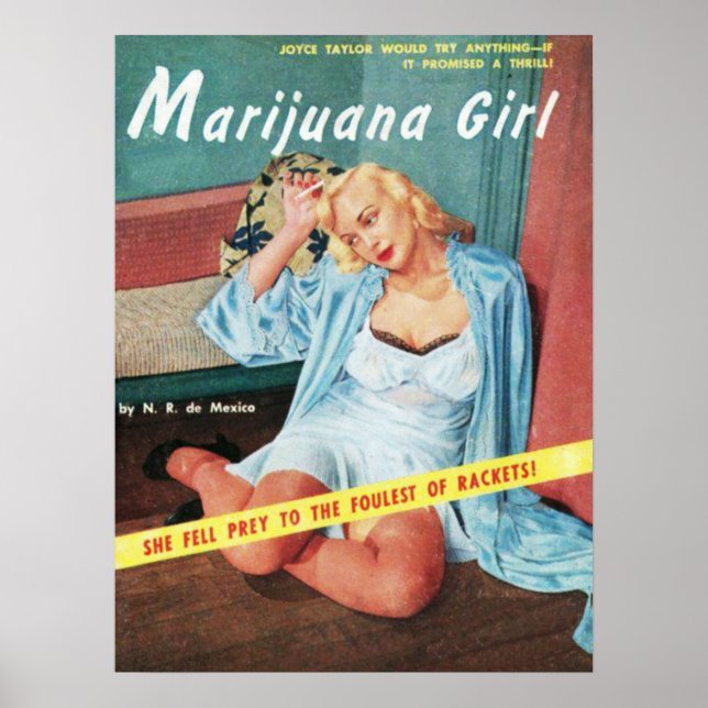 Marihuana Mädchen Poster (Vorne)