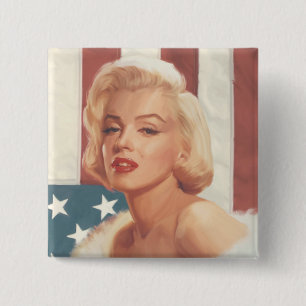Marilyn-Flagge Button