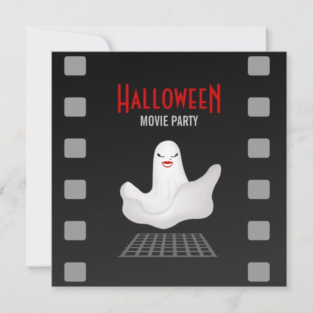 Marilyn Ghost Halloween Movie Party Einladung (Vorderseite)