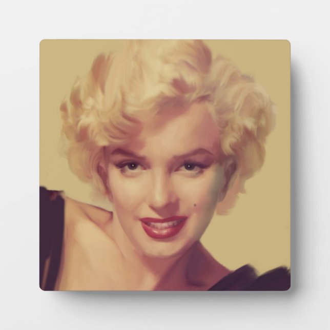 Marilyn in Black Fotoplatte (Vorderseite)
