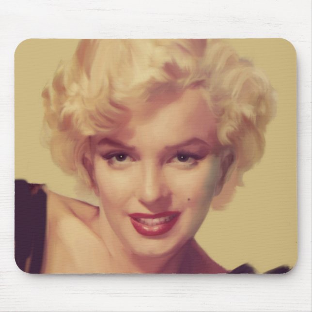 Marilyn in Schwarz Mousepad (Vorne)