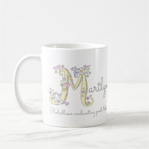 Marilyn Letter M dekorativer Name mit Bedeutung Ta Kaffeetasse