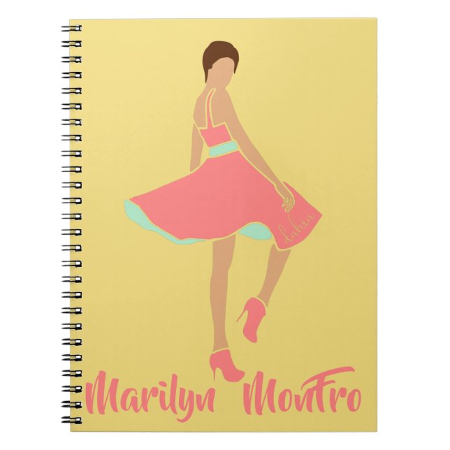 Marilyn MonFRO AFRoCA Afro Africa Black Woman Notizblock (Vorderseite)