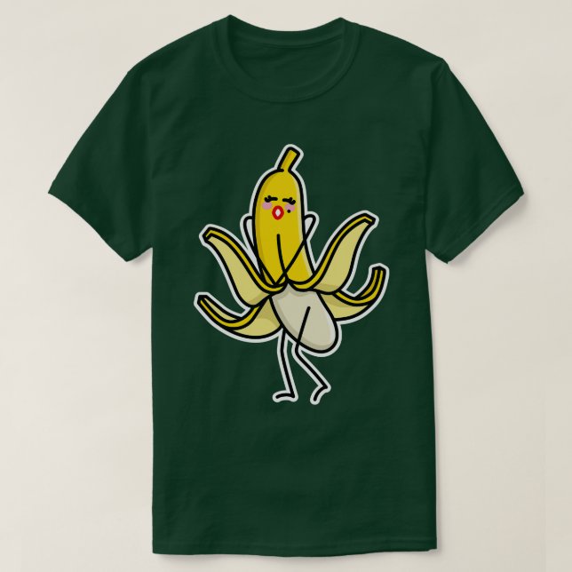 Marilyn Monroe Banane zu einem blühenden Rockpuff T-Shirt (Design vorne)