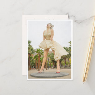 Marilyn Monroe Statue Palm Springs Retro Postkarte