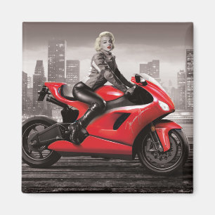 Marilyn Motorrad Magnet
