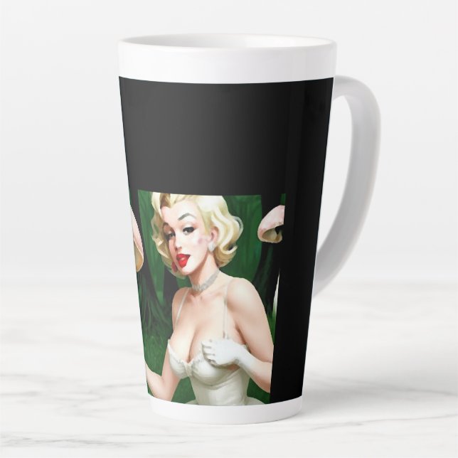 Marilyn mushroom fun Zuhause decore Milchtasse (Rechte Ecke)