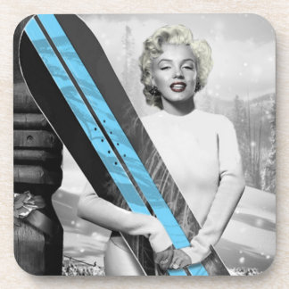 Marilyn Snowboard Getränkeuntersetzer