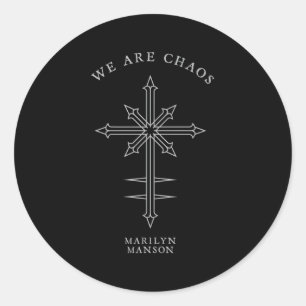 Marilyn Son Â€"Chaos Cross Runder Aufkleber