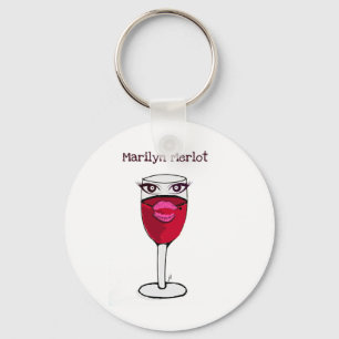 MARILYNmerlot-… WEIN-DRUCK DURCH JILL Schlüsselanhänger