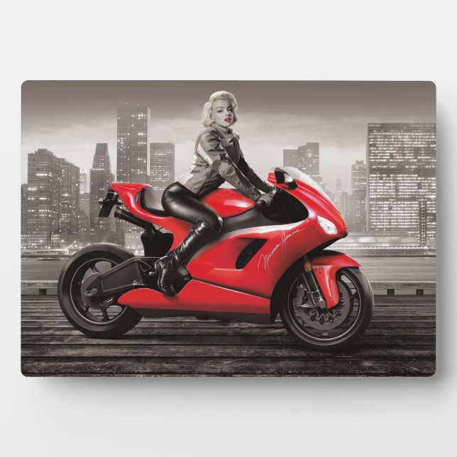 Marilyn's Motorrad Fotoplatte (Vorderseite)