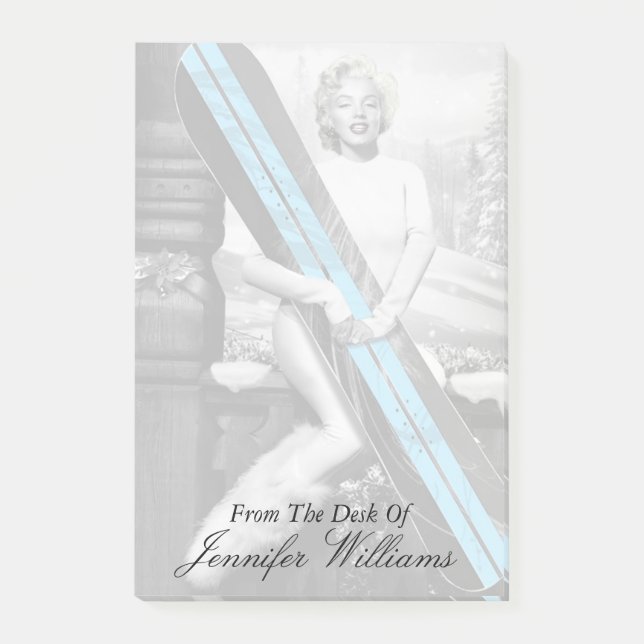 Marilyn's Snowboard Post-it Klebezettel (Vorderseite)