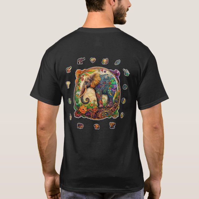 Marimba Der Elefant-T - Shirt (Rückseite)