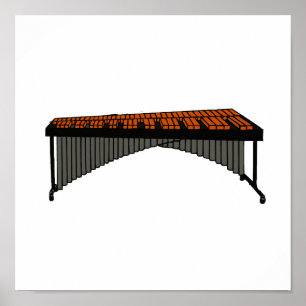 Marimba-Entwurfs-Grafik 1 Poster