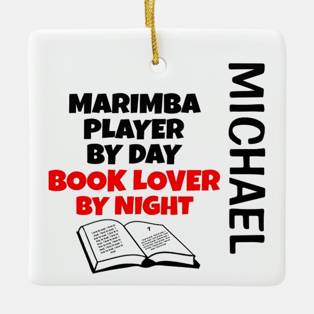 Marimba Player Lieben lesen CUSTOM Keramikornament (Vorderseite)