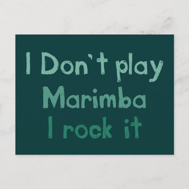 Marimba Rock It Postcard Postkarte (Vorderseite)
