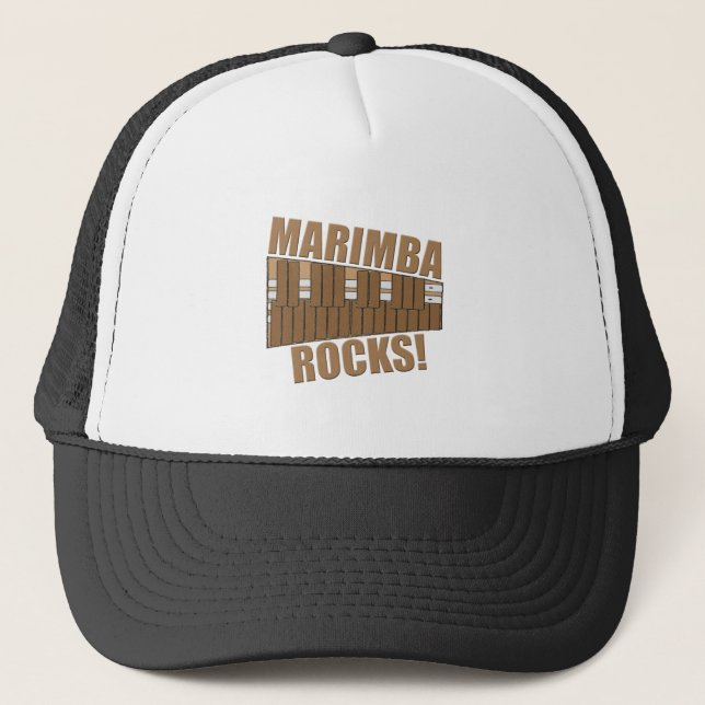 Marimba Rocks! Truckerkappe (Vorderseite)
