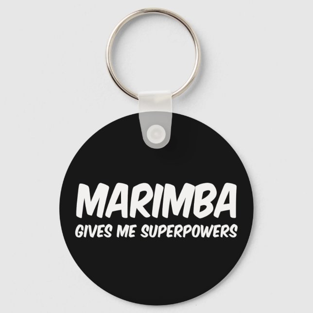 Marimba Superpower Funny Superhero Musik Schlüsselanhänger (Vorderseite)