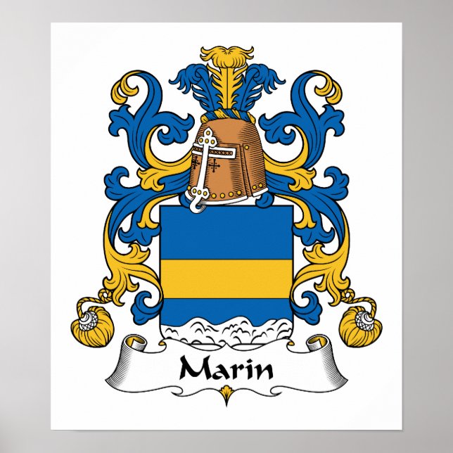 Marin Familienwappen Poster (Vorne)