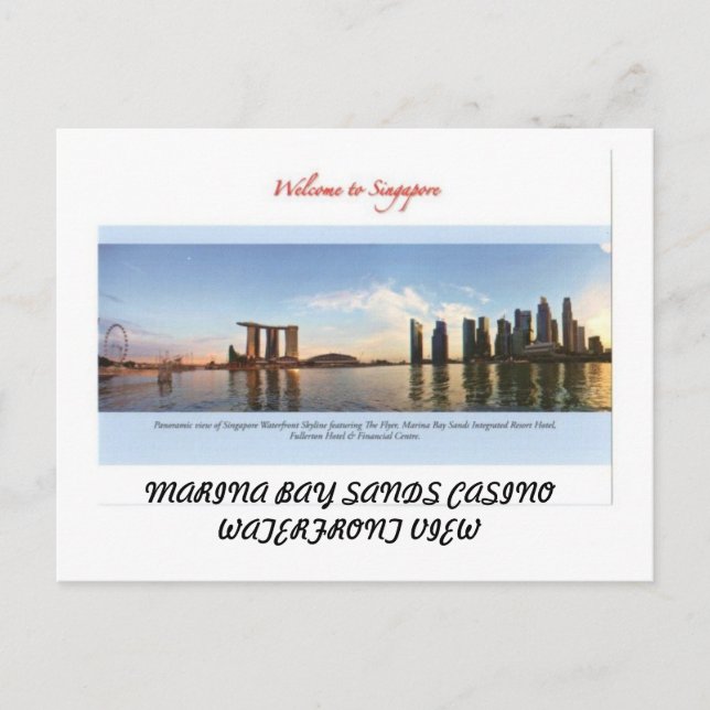 MARINA BAY SANDS CASINO SINGAPORE POSTKARTE (Vorderseite)