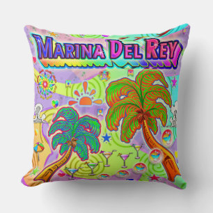 Marina Del Ray Urlaub Ziel Kissen