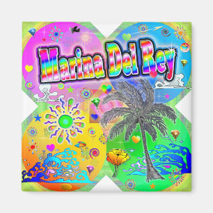 Marina Del Rey Quadro Jahreszeiten Magnet