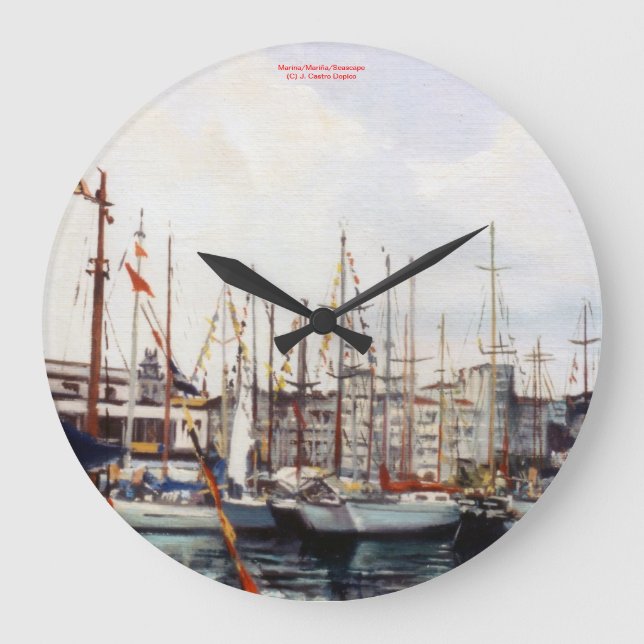 Marina/Mariña Große Wanduhr (Vorderseite)